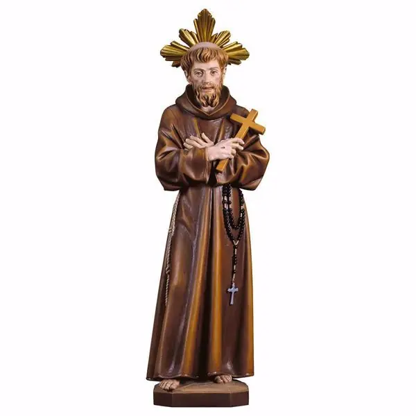 A Buon Prezzo Statua San Francesco con croce e raggiera 18 cm legno